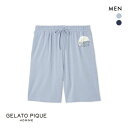 ジェラートピケ オム メンズ レーヨンクッキーアイスサンドハーフパンツ ジェラピケ パジャマ ルームウェア gelato pique HOMME ADIEU 全...