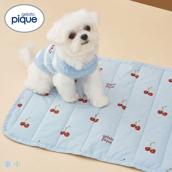 ジェラートピケ CAT&DOG チェリー柄カフェマット ジェラピケ gelato pique ADIEU 全2色