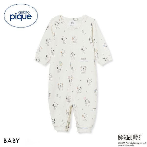 ジェラートピケ キッズアンドベイビー gelato pique Kids＆Baby PEANUTS PUPPIES BABY トイボックス柄2..