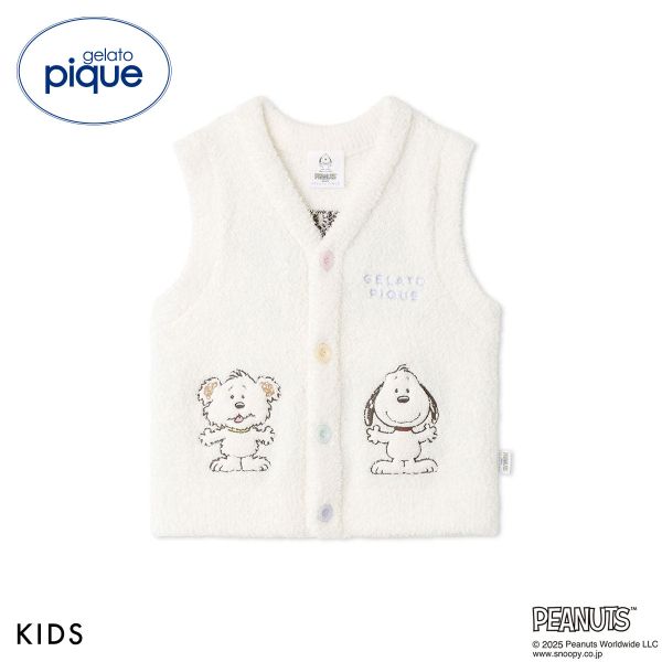 ジェラートピケ キッズアンドベイビー gelato pique Kids＆Baby PEANUTS PUPPIES KIDS ベビモコベスト ..