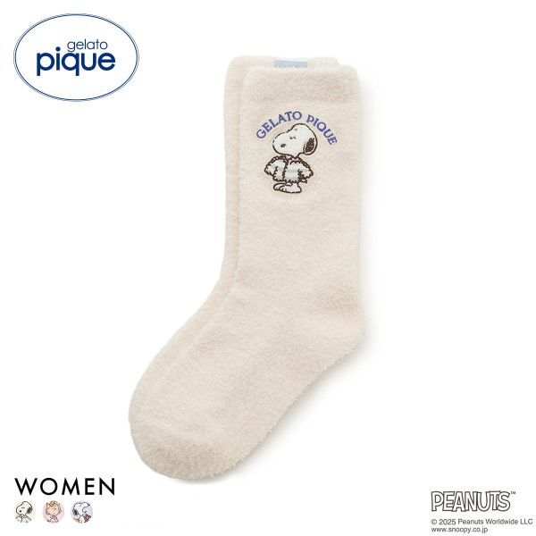 ジェラートピケ レディース PEANUTS オリジナルアートソックス ジェラピケ パジャマ ルームウェア スヌーピー gelato pique ADIEU 全3色のサムネイル