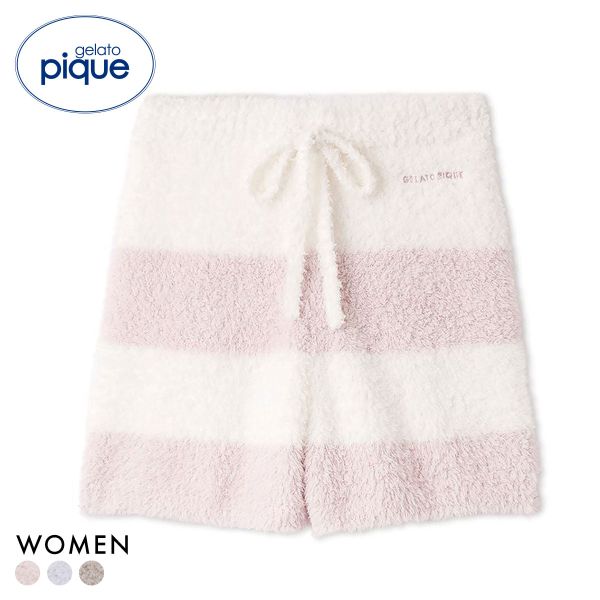 ジェラートピケ レディース ジェラート2ボーダーショートパンツ ジェラピケ gelato pique ADIEU 全3色