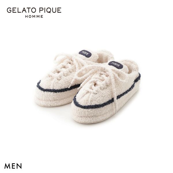 ジェラートピケ オム メンズ パウダーラインルームシューズ ジェラピケ gelato pique HOMME ADIEU