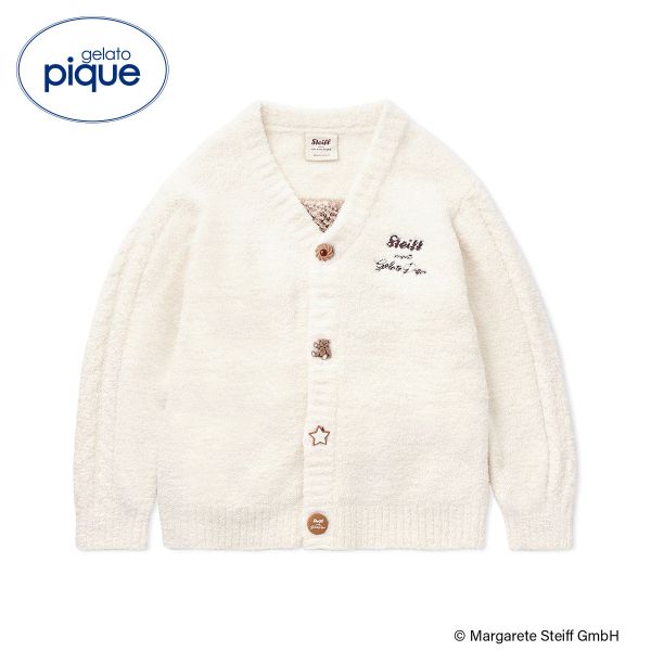 ジェラートピケ ユニセックス シュタイフ UNISEX パウダージャガードカーディガン ジェラピケ ルームウェア gelato pique Steiff ADIEU S-M-M-L