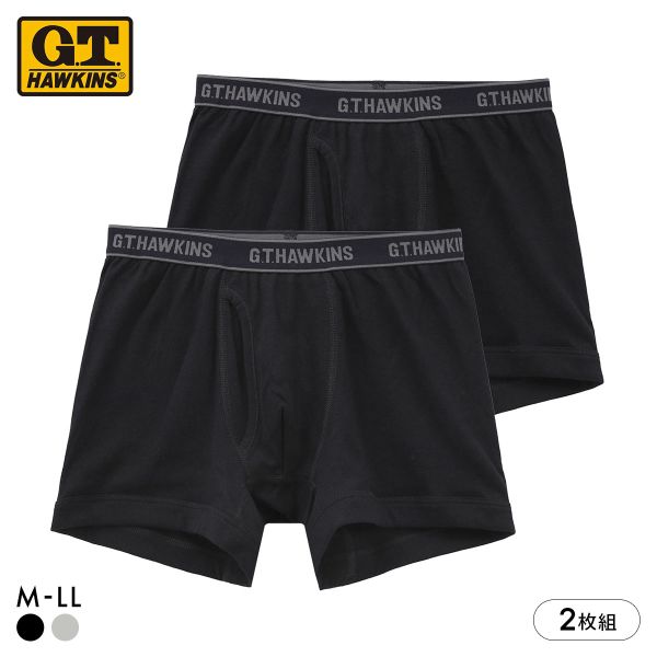 樂天商城 - G.T.ホーキンス 綿100％ ボクサーブリーフ 2枚セット メンズ 前開き G.T.HAWKINS ADIEU 全2色 M-LL