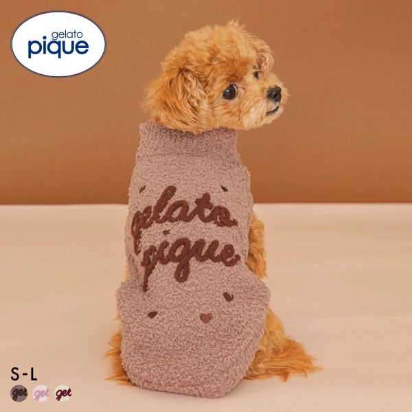 ジェラートピケ CAT&DOG Valentine ハイネックロゴプルオーバー ジェラピケ gelato pique ADIEU 全3色 S-L