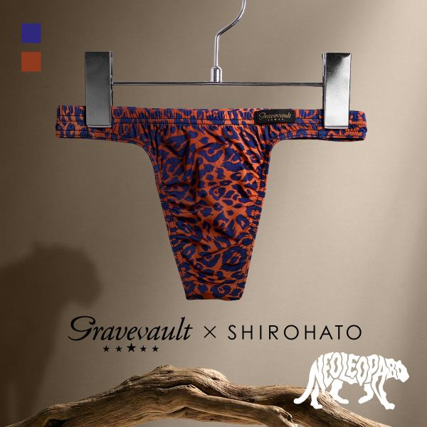 グレイブボールト Gravevault×SHIROHATO 別注 限定カラー NEO LEOPARD Tバック ビキニ ML メンズ 前とじ 3052576S ADIEU 全2色 M-L