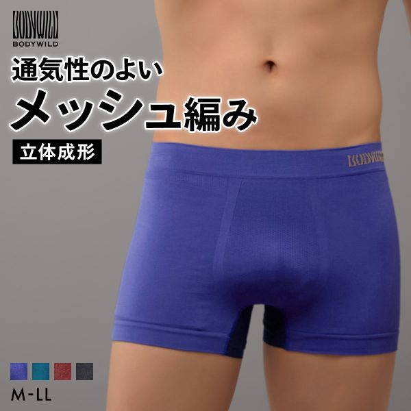 樂天商城 - 20％OFF【メール便(18)】 グンゼ BODY WILD 前マチメッシュ 成型 ボクサーパンツ 前閉じ メンズ ベンチレーション GUNZE ボディワイルド カットオフ ADIEU 全4色 M-LL