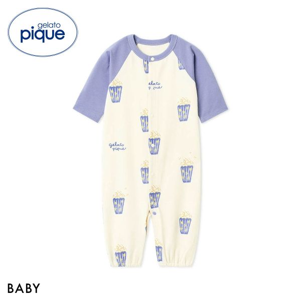 樂天商城 - 【メール便(30)】 ジェラートピケ キッズアンドベイビー キッズ ポップコーン柄2WAYオール ジェラピケ ルームウェア gelato pique Kids＆Baby KIDS ADIEU
