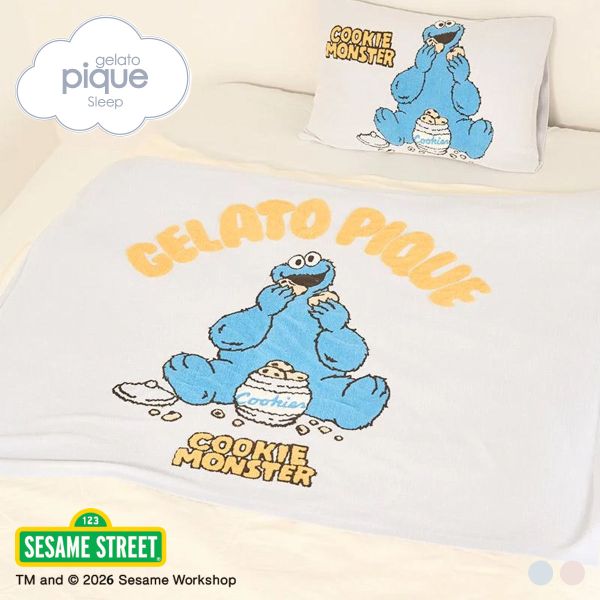 ジェラートピケ スリープ SESAME STREET エアリーモコジャガードハーフケット セサミストリート ジェラピケ gelato pique Sleep ADIEU 全2色