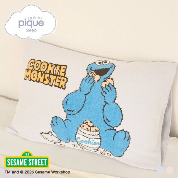 【メール便(30)】 ジェラートピケ スリープ SESAME STREET エアリーモコジャガードピローケース セサミストリート ジェラピケ gelato pique Sleep ADIEU 全2色