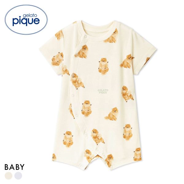 樂天商城 - ジェラートピケ キッズアンドベイビー ベビー ドッグ柄ロンパース ジェラピケ gelato pique Kids＆Baby BABY ADIEU 全2色 70-80