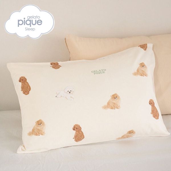 Rakuten - 【メール便(15)】 ジェラートピケ スリープ DOG柄プリントピローケース ジェラピケ gelato pique Sleep ADIEU