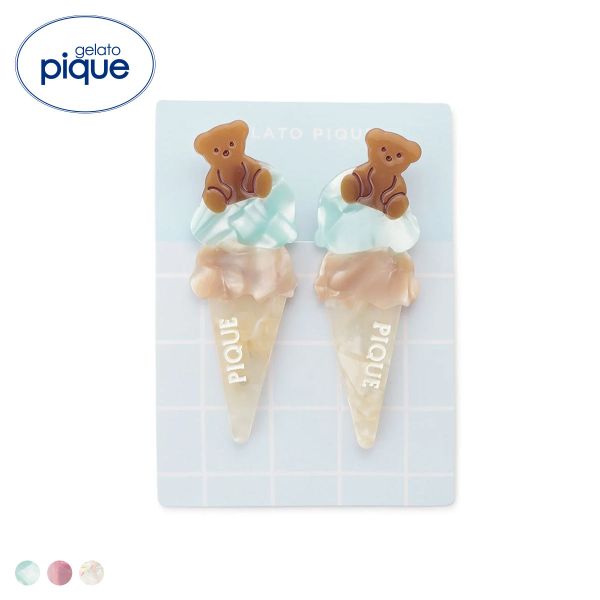 ジェラートピケ アイスモチーフミニヘアクリップセット ジェラピケ gelato pique ADIEU 全3色