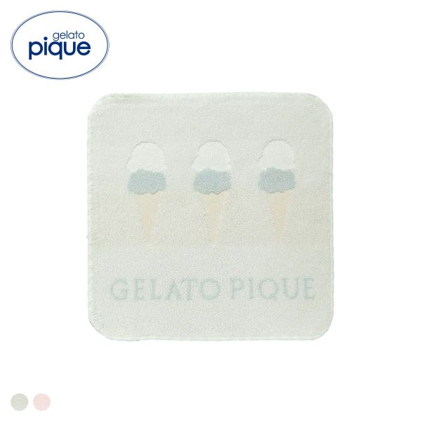 【メール便(10)】 ジェラートピケ アイスモチーフハンドタオル ジェラピケ gelato pique ADIEU 全2色