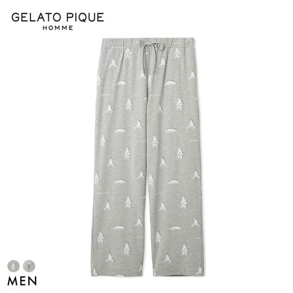 乐天商城 - ジェラートピケ オム メンズ IFMC. 総柄ロングパンツ ジェラピケ パジャマ ルームウェア gelato pique HOMME ADIEU 全2色 M-L