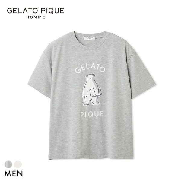 樂天商城 - ジェラートピケ オム メンズ IFMC. ワンポイントTシャツ ジェラピケ パジャマ GELATO PIQUE HOMME ADIEU 全2色 M-L