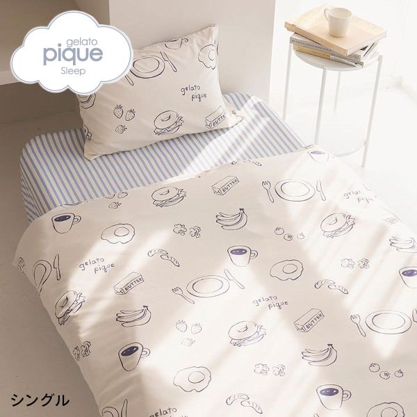 樂天商城 - ジェラートピケ スリープ モーニング柄 3点セット(シングル) ジェラピケ gelato pique Sleep ADIEU