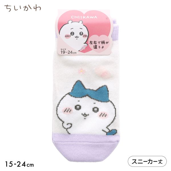Rakuten - 【300円OFFクーポン・なくなり次第終了】 【メール便(10)】 ちいかわ ソックス ハチワレ スニーカー丈 ジュニア キッズ 靴下 入園 入学 キャラクター 15-20cm 19-24cm ADIEU 15-20cm-19-24cm