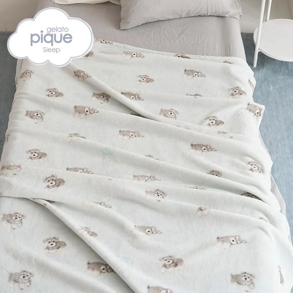 Rakuten - ジェラートピケ スリープ DOG柄コットン毛布 ジェラピケ gelato pique Sleep ADIEU