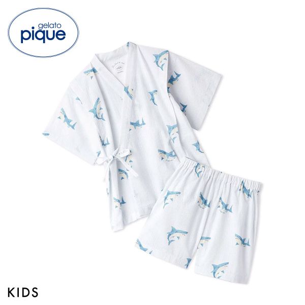 Rakuten - ジェラートピケ キッズアンドベイビー キッズ 甚平 ジェラピケ パジャマ ルームウェア gelato pique Kids＆Baby KIDS ADIEU 90-110