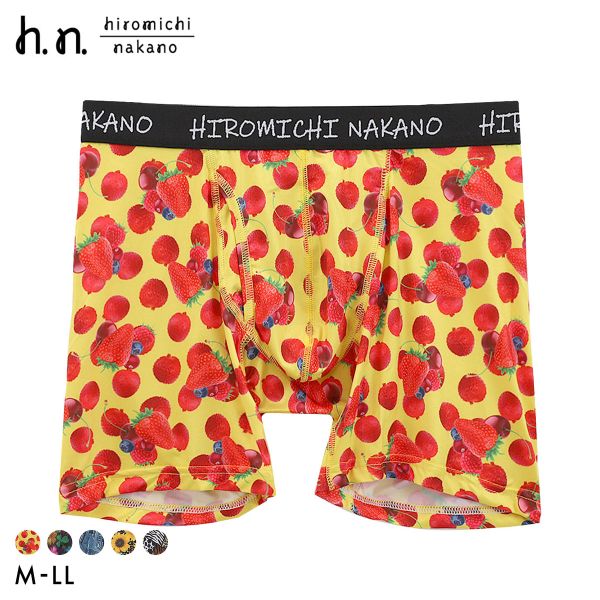Rakuten - ヒロミチナカノ hiromichinakano 転写プリント ボクサーパンツ メンズ 前あき M L LL ADIEU 全5色 M-LL