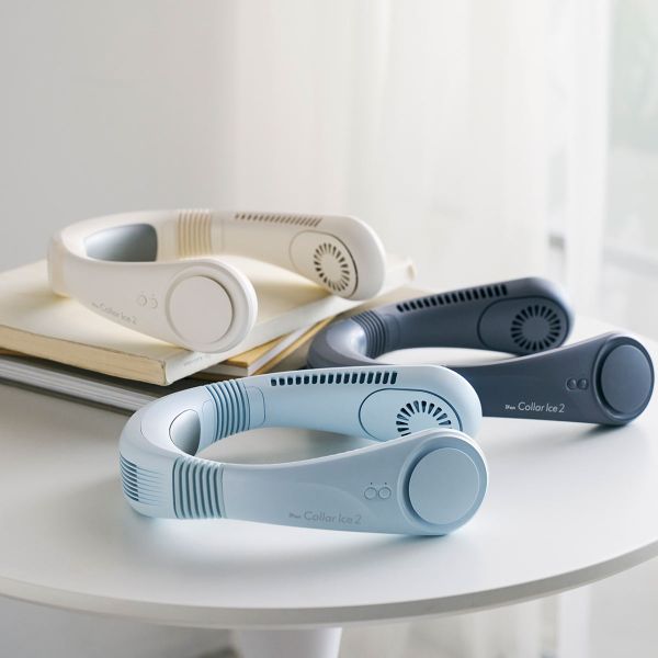 SHIROHATO ADIEUのiFan アイファン カラー アイス2 ネックファン Collar Ice 26 冷却プレート 冷感 軽量 首掛け扇風機 ネッククーラー ハンズフリー レディース ADIEU 全3色 下着｜アングル3