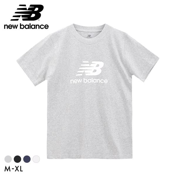 Rakuten - 10％OFF【メール便(18)】 ニューバランス Stacked Logo ショートスリーブ Tシャツ メンズ 半袖 綿100％ NewBalance NB ADIEU 全4色 M-XL