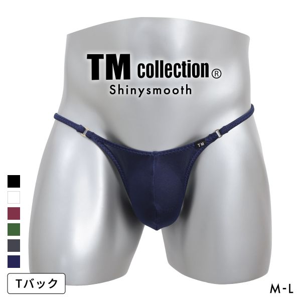 Rakuten - 【メール便(3)】 ティーエム コレクション Shinysmooth&Gold ring sharp cut TB Tバック ビキニ TM collection メンズ 日本製 ADIEU 全6色 M-L