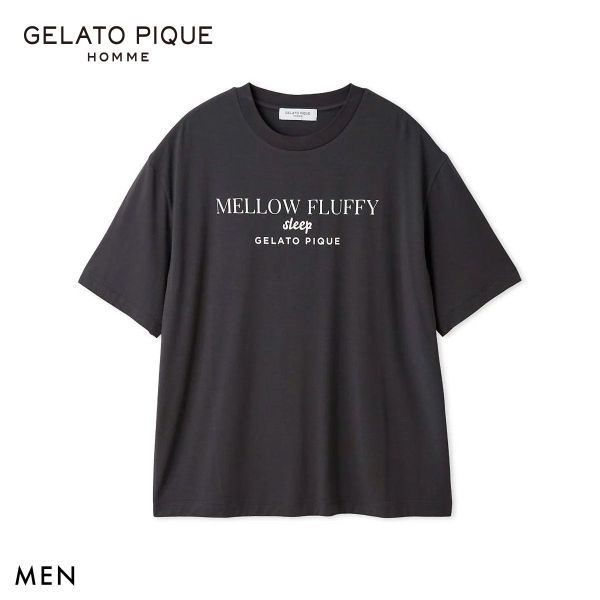 Rakuten - 【300円OFFクーポン・なくなり次第終了】 ジェラートピケ オム メンズ 接触冷感 COOLレーヨンロゴTシャツ ジェラピケ パジャマ GELATO PIQUE HOMME ADIEU M-L