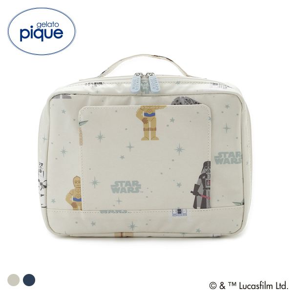 Rakuten - 【300円OFFクーポン・なくなり次第終了】 ジェラートピケ STAR WARS 総柄おむつポーチ ジェラピケ スターウォーズ gelato pique ADIEU 全2色