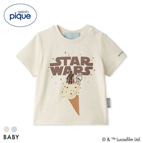 樂天商城 - 【メール便(20)】 ジェラートピケ STAR WARS キッズアンドベイビー ベビー ワンポイントTシャツ ジェラピケ スターウォーズ gelato pique Kids＆Baby BABY ADIEU 全2色