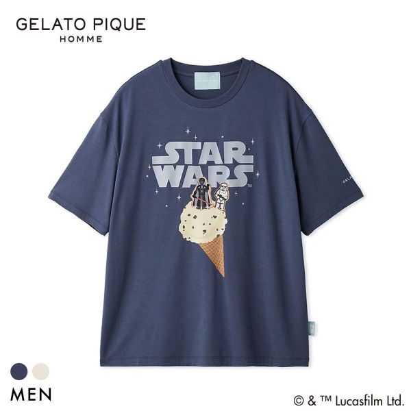 Rakuten - ジェラートピケ STAR WARS オム メンズ ワンポイントTシャツ ジェラピケ スターウォーズ パジャマ GELATO PIQUE HOMME ADIEU 全2色 M-L