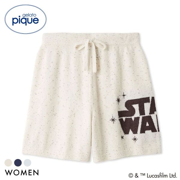 Rakuten - ジェラートピケ STAR WARS レディース スムーズィーロゴジャガードショートパンツ ジェラピケ スターウォーズ パジャマ ルームウェア ADIEU 全3色