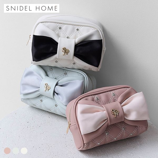 樂天商城 - スナイデルホーム リボンキルティングポーチ SNIDEL HOME ADIEU 全3色