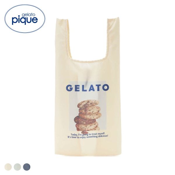 Rakuten - 【メール便(6)】 ジェラートピケ HIGH CALORIEワンポイントエコバッグ ジェラピケ gelato pique ADIEU 全3色