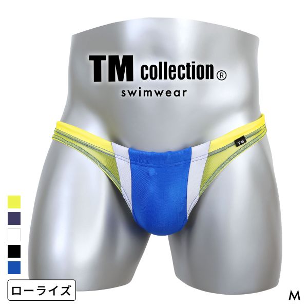 サイズ メンズM(ウエスト76-84cm) カラー BU-ブルー、BK-ブラック、WH-ホワイト、NV-ネイビー、YE-イエロー 素材 ポリエステル80% ポリウレタン20% 仕様 ・フロントシーム：なし・フロント裏地：あり・ウエスト紐：あり・ストレッチ素材 関連ワード 260622 男性用 紳士用 男性水着 メンズ水着 水着 スイムウェア 競泳 シースルー ストレッチ 光沢 綺麗 セクシー SEXY プレゼント　プレゼント用 ギフト ギフト用 エビデンス メーカー希望小売価格はメーカーサイトに基づいて掲載しています&rArr;エビデンス画像はコチラ ティーエム コレクション STRIKESKIN×WET STRONG Hole＆Cup HB ハーフバック ビキニ メンズ TM COLLECTION ティーエム コレクション STRIKESKIN×WET STRONG Hole＆Cup TB Tバック ビキニ メンズ TM COLLECTION ティーエム コレクション UMS High leg Sharp cut Bulge HB ハーフバック ビキニ メンズ TM collection ティーエム コレクション UMS High leg Sharp cut Bulge TB Tバック ビキニ メンズ TM collection ティーエム コレクション N-3 Variety of patterns waist binder TB Tバック ビキニ メンズ TM collection ティーエム コレクション STRIKESKIN ねじり TB Tバック ビキニ メンズ TM collection ティーエム コレクション ラメレース Wループ クチバシ G-STRING Gストリングス Tバック ビキニ メンズ TM collection ティーエム コレクション NewT2M2 x lace super low-rise Brief ブリーフ メンズ ビキニ TM collection ティーエム コレクション Clearskin カップぷっくり HB ハーフバック ビキニ メンズ TM collection ティーエム コレクション Clearskin カップぷっくり TB Tバック ビキニ メンズ TM collection ティーエム コレクション NewT2M2 low-rise upward horn TB Tバック ビキニ メンズ TM collection &nbsp;ティーエム コレクション 2026 swimwear low-rise Color switching BIKINI スイムウェア ビキニ メンズ 水着 TM collection下着を知り尽くしたオトコ達が送る、極上のSEXYブランド【TM COLLECTION】光沢の綺麗な水着素材(WET)&伸びのあるシースルー素材(マシュマロパワーネット)を使用した競泳パンツ風のスイムウェアです。サイドやバックの上部をシースルーにするなどカラーや見え方にこだわりを持った格好の良いスイムウェアです。安心・安全の日本製です。ご自分用はもちろん、パートナーへのプレゼントにもオススメです。