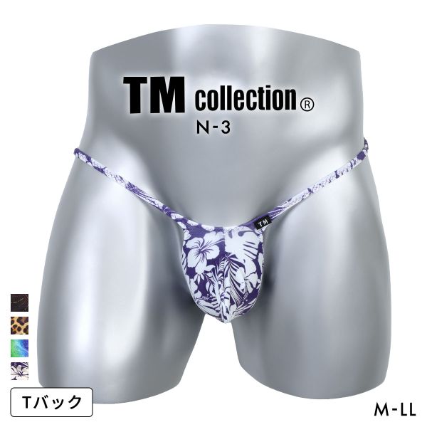 【メール便(4)】 ティーエム コレクション N-3 Variety of patterns JUST IMPACT HORN TB BIKINI Tバック メンズ 大きいサイズ TM collection ADIEU 全4色 M-LL 男性用 パンツ