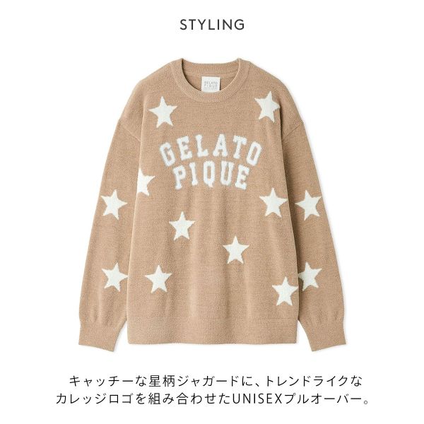 ジェラートピケ ユニセックス UNISEX エアリーモコカレッジスタージャガードプルオ...