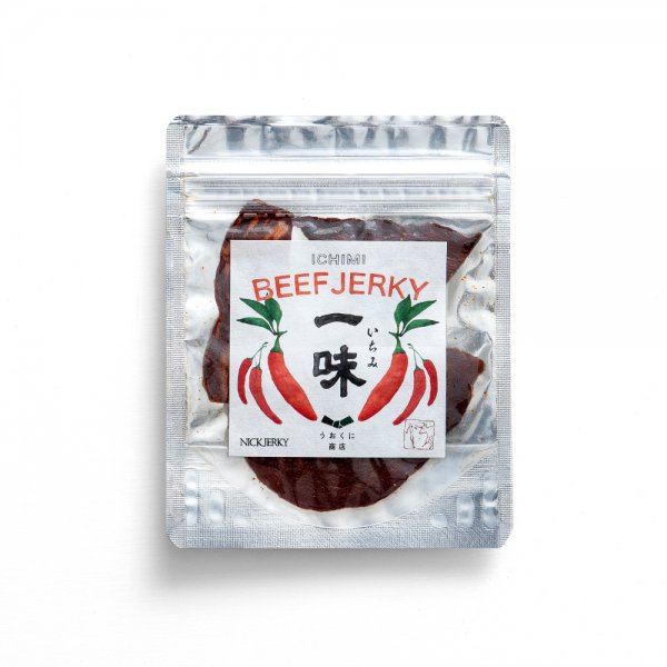 NICKJERKY ニックジャーキー 一味ビーフジャーキー12g (1袋) 国産 国内産 牛 熟成肉のビーフジャーキー