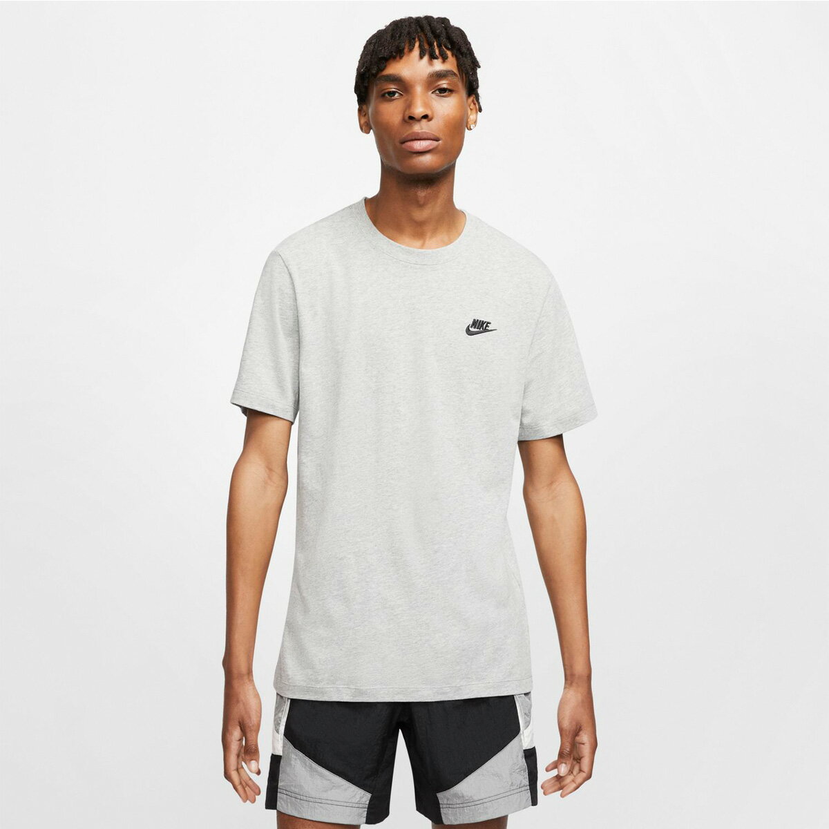 新作 ナイキ メンズ Tシャツ 上 NIKE コットン 白T 綿T 半袖 AR4999 GRY 送料無料|スポーツウェア トレーニングウェア 大きいサイズ 有 スポーツ おしゃれ ブランド