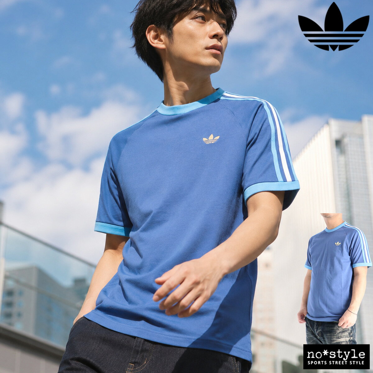 楽天市場】アディダスオリジナル tシャツ（カラーブルー）の通販
