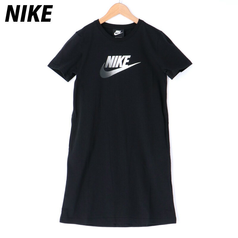 ナイキ ガールズ ワンピース NIKE Tシャツ ワンピ 半袖 CJ6927 BLK 送料無料 春夏用| 女の子 キッズ スポーツウェア トレーニングウェア スポーツ おしゃれ ブランド