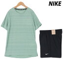 ナイキ セットアップ ジュニア Tシャツ ハーフパンツ 上下 Dri-FIT マイラー マルチ+ NIKE DD3055 半袖 吸汗 速乾 ドライ 短パン 緑 ...