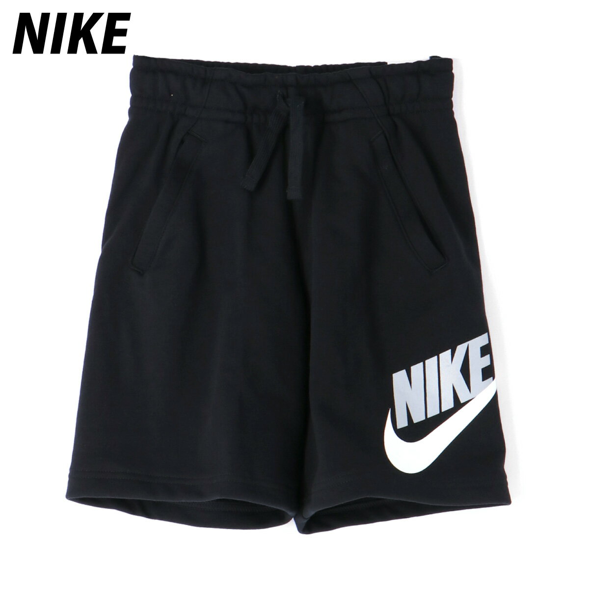 【夏得！クーポンで10%オフ対象！】新作 ナイキ ジュニア ハーフパンツ 下 NIKE スウェットパンツ ビッグロゴ CK0509 BLK アウトレット 送料無料|スポーツウェア トレーニングウェア 男 女の子 キッズ アウトレット スポーツ おしゃれ ブランド