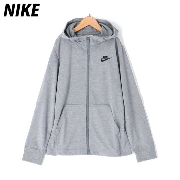 SALE10％OFFクーポン(9/3-9/11配布) 新作 ナイキ ジュニア ジャージジャケット 上 NIKE 薄手 ストレッチ パーカー フーディ パーカー DA0801 GRY 送料無料|ルームウェア トレーニングウェア 男 女の子 キッズ ルームウェア 部屋着 高級 スポーツ おしゃれ ブランド