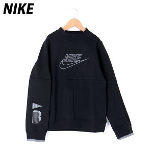 新作 ナイキ スウェットシャツ 上 ジュニア NIKE トレーナー 裏起毛 スポーツウェア DQ8819 BLK| 男 女の子 キッズ スポーツウェア トレーニングウェア