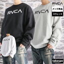 ルーカ スウェット トレーナー メンズ ブランド 黒 白 裏起毛 秋冬 保温 ゆったり クルーネック RVCA スウェットシャツ BF042002 新作 大きいサイズ 有 スポーツウェア トレーニングウェア スポーツ おしゃれ あす楽