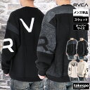 ルーカ スウェット トレーナー メンズ ブランド 裏起毛 バックプリント付き プルオーバー スエット クルーネック FADE BACK SIDE ARCH RVCA スウェットシャツ BF042001 大きいサイズ 有 スポーツウェア トレーニングウェア スポーツ