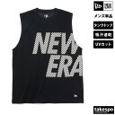 ニューエラ タンクトップ  メンズ ニューエラ 新作 タンクトップ メンズ NEW ERA ノースリーブ 吸汗 速乾 UVカット 綿混 14121984 黒 ブラック| 大きいサイズ 有 スポーツウェア トレーニングウェア 速乾